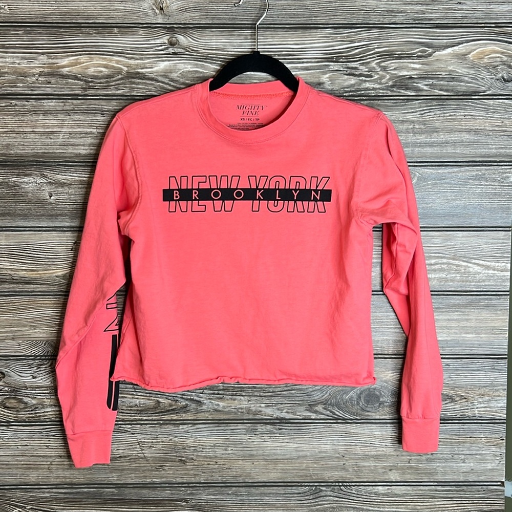 Women’s Cropped long sleeved T-Shirt by Mighty Fine